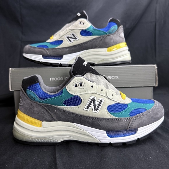New Balance Other - New Balance 992 X Billy's M992RR Size 7 Colorblock "Grey Blue Teal" Made In USA